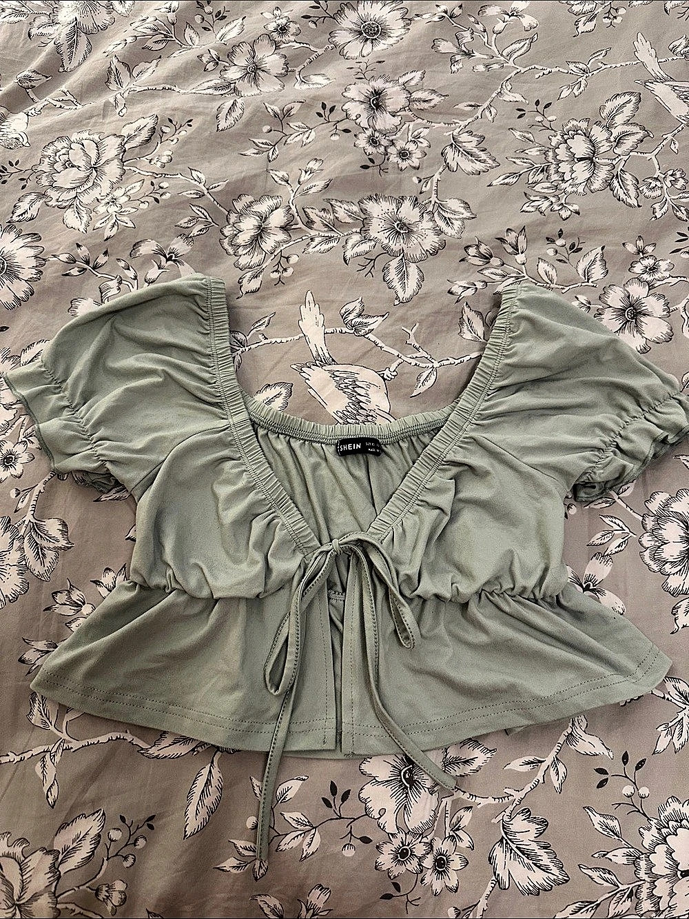 Tie Front Peplum Top